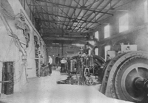 Fig. 1. � Interior of Generating Station of Arizona Power Company.