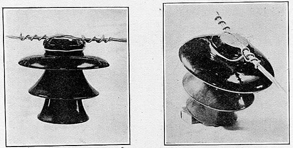Showing type of tie used and 60,000-volt insulator.  4/0 seven-strand aluminum cable with No. 2 tie wire.