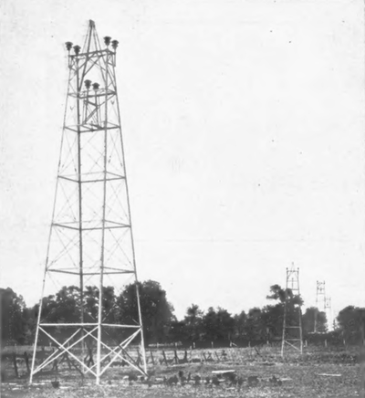 Fig.  3 � Transmission  Line  with  Dead-End  Tower  in  Foreground.