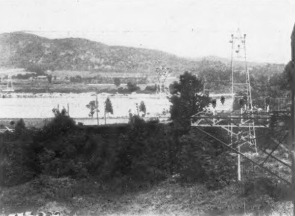 Fig.  6 � Transmission  Line  Crossing  River.