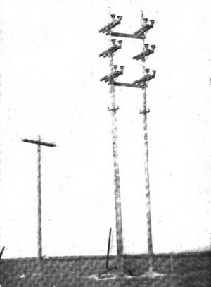 Fig. 5--Crossing Near Calgary and Grounding Net Protecting Government Telephone Line.