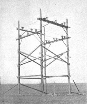 Fig. 6--Structure at Corner on 55,000-Volt Line.