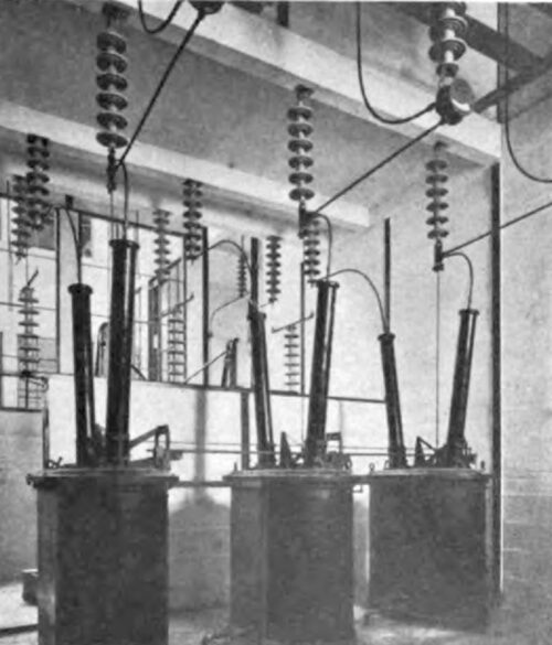 Fig. 15--100,000-Volt Line Circuit- Breaker.