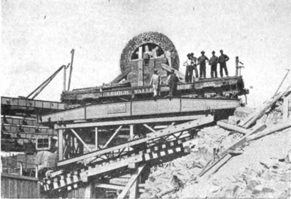 Fig. 7--Skidway Car Taking Rotor Down Hill.