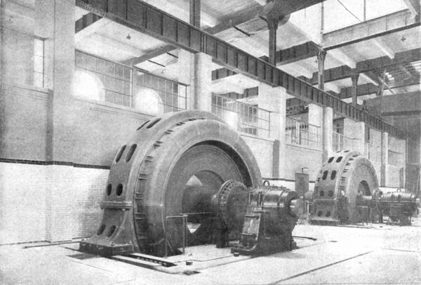 Fig. 9--Main Generators, Power House No. 2.