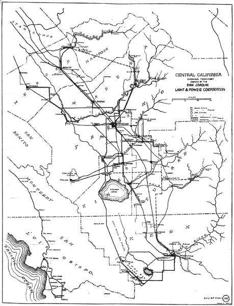 Territory Served by San Joaquin Light and Power Corporation.
