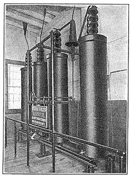 Fig. 49 - Lightning Arresters in Massachusetts Street Substation, Seattle.