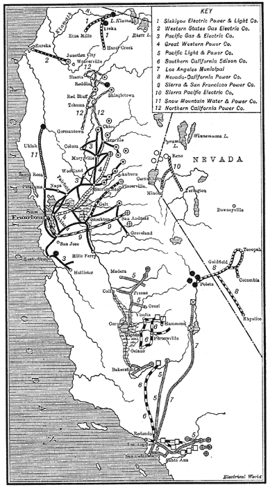 Fig. 2 - Transmission Systems in California and Nevada.