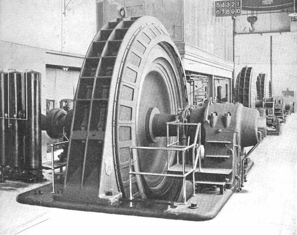Fig. 5--Generating Station of Canadian Light & Power Company at St. Timoth�e.