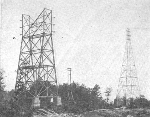 Fig. 6--Dead-Ending Tower and River-Crossing Tower.