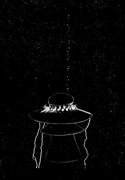 Appearance Presented By An Insulator During A High-Tension Test.