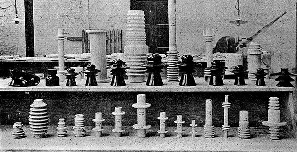 Some Samples of Insulators and Other Porcelain Articles for Electrical Purposes.