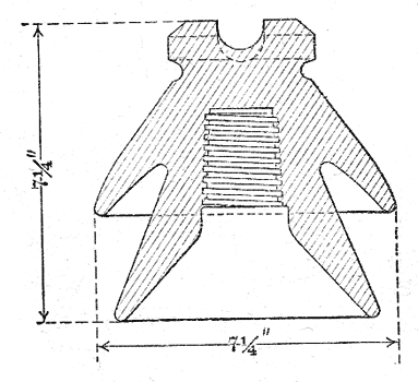 FIG. 5 - TYPE E INSULATOR - PORCELAIN - 22,000 VOLTS