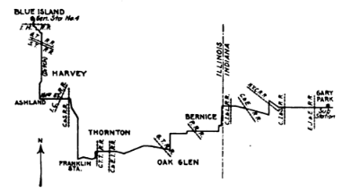 FIG. 1 � MAP OF GARY & INTERURBAN SYSTEM