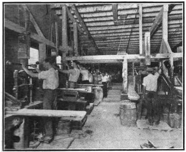 Pressing Department Were Clay is Molded.
