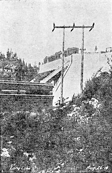 GATE HOUSE AND PENSTOCK, LONG LAKE PLANT.