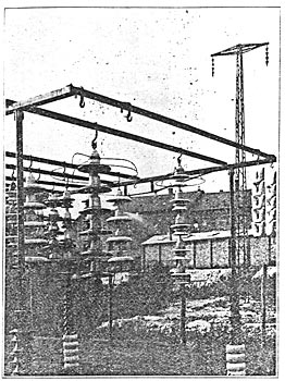 Suspension Insulators Showing Guard Rings at Each End of the Set.