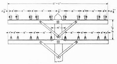 Fig. 2�Configuration of an open-wire line with 12-in. non-pole pairs.