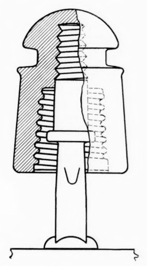 Fig. 7�C. P. design on long steel pin with baffle.
