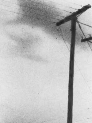 Six-wire dead-end on truss back-arm using the standard insulator for dead-ending application.