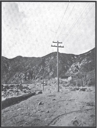 WHERE THE POLE LINE LEAVES THE SANTA ANA CANYON
