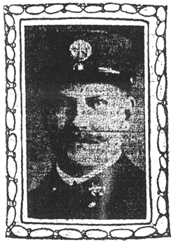 J. J. MOSES/Fire Chief, Who Made a Daring Rescue of a Woman at the Western Glass Works Fire Yesterday.