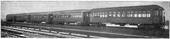 FIG. 12. � A MULTIPLE UNIT TRAIN OF FIVE CARS, SOUTH SIDE ELEVATED RAILROAD, CHICAGO.