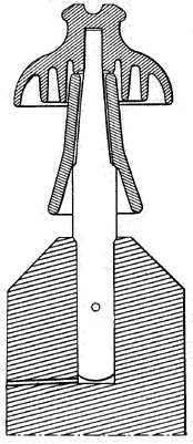 FIG. 3. MISSOURI RIVER GLASS INSULATOR FOR 55,000 VOLTS.