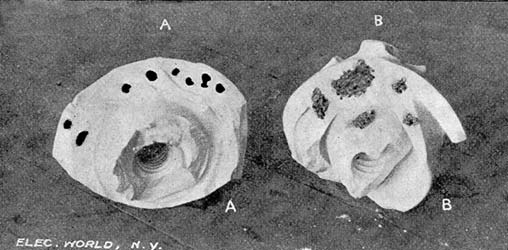 A. � INK SPOTS ON GOOD PORCELAIN/B. � INK SPOTS ON BAD PORCELAIN