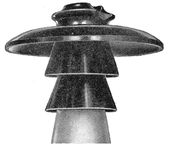 LOCKE NO. 329 "VICTOR" TYPE PORCELAIN INSULATOR.