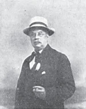 SECRETARY R. W. POPE LISTENING TO THE WILD WAVES AT ATLANTIC CITY