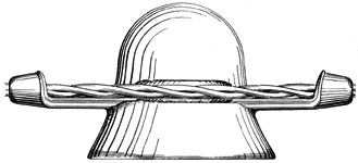 FIGS. 1 AND 2. - THE "ROUND TOP" AND "SALEM BELL" INSULATORS.