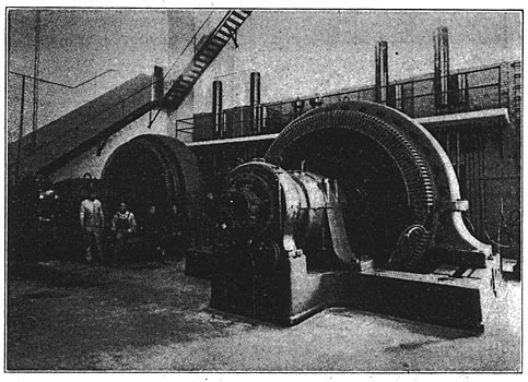 FIG. 6. 3,600 kilowatt Generators at Croton Dam/INTERIOR VIEWS OF GRAND RAPIDS-MUSKEGON COMPANY