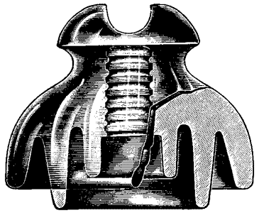 FIG. 3. � GLASS HIGH-VOLTAGE INSUATOR.