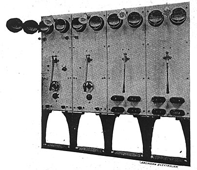 FIG. 8. � FOUR PANELS OF STATION SWITCHBOARD.