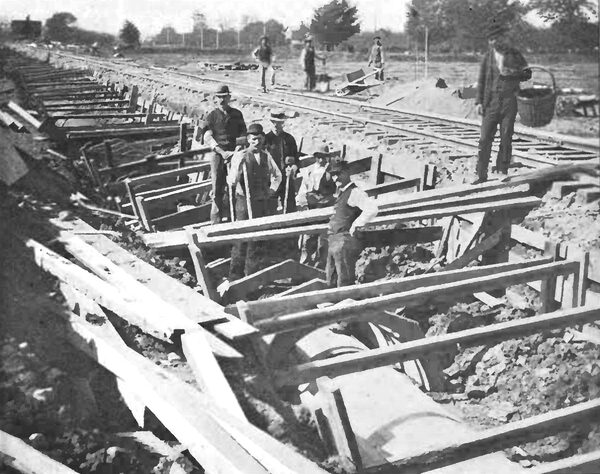 PUTTING DOWN CABLE CONDUITS AT NIAGARA.