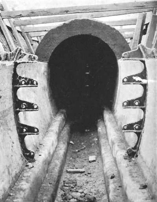 CROSS SECTION OF A CABLE CONDUIT.