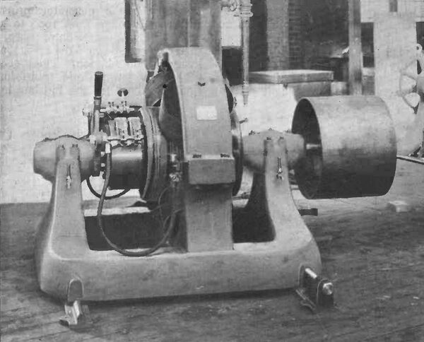 A MODERN DIRECT CURRENT, SLOW SPEED ELECTRIC MOTOR.