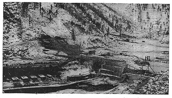 FIG. 7. � DAM, LOOKING DOWN STREAM.