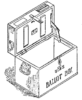 REGISTERING BALLOT BOX.