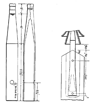 FIG. 12. - CROSS-ARM INSULATOR PIN.  FIG. 13. - INSULATOR AND PIN.