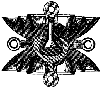 FIG. 1 � STRAIN INSULATOR HAVING DISKS WITH OUTWARDLY EXTENDING MEMBERS.