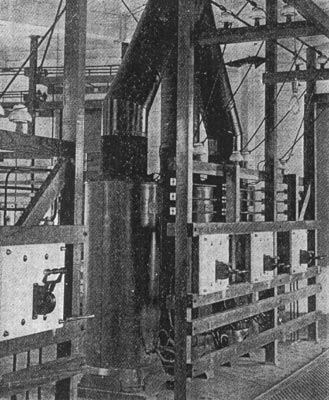 FIG. 4. � SWITCHES AND POWER TRANSFORMERS AT SUB-STATION.