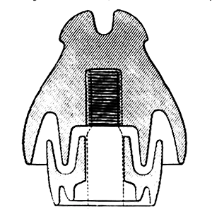 FIG 17 -- CROSS SECTION OF ONE OF THE INSULATORS.
