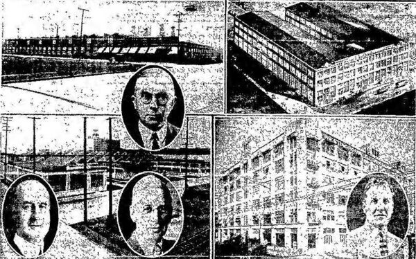 Westinghouse Plants in the West and District Managers. Above (left), The Insulator Works at Emeryville (right), New Emeryville unit, now in course of construction. (Center). RAY P. JACKSON, plant manager insulator works. Below (left), the Seattle plant, and W. D. McDONALD, district manager at Seattle. (Right), Los Angeles plant and K. E. VAN KURAN, Los Angeles district manager. (Extreme left), L. M. CARGO, district manager at Denver.