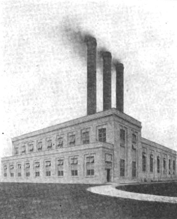 THE NEW CONCRETE-BLOCK POWER HOUSE OF THE WASHINGTON RAILWAY AND ELECTRIC COMPANY AT BENNINGS, MD.