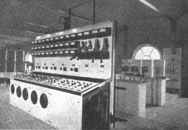 MAIN CONTROL BOARD IN DRAINAGE CANAL POWER HOUSE.