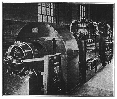 FIG. 19. � 2300-VOLT AIR-BLAST TRANSFORMERS AND DIRECT-CURRENT, MOTOR-DRIVEN BLOWER.