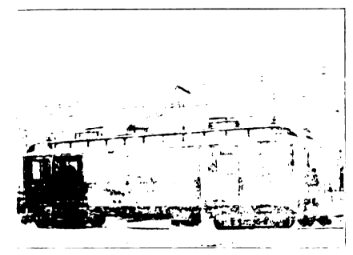 BAGGAGE AND EXPRESS CAR ON WARREN-JAMESTOWN SINGLE-PHASE RAILWAY.