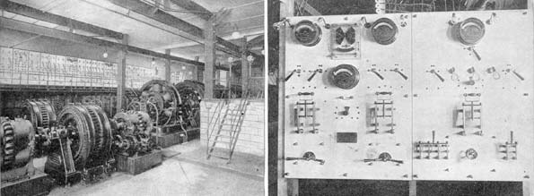FIG. 6. � INTERIOR OF SUBSTATION., FIG. 7. � NEW SWITCHBOARD IN SUBSTATION.